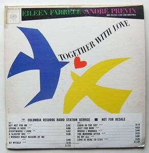 ◆ EILEEN FARRELL & ANDRE PREVIN / Together With Love ◆ Columbia CL 1920 (promo:2eye) ◆ V