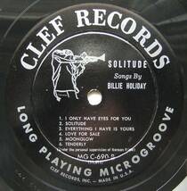 ◆ BILLY HOLIDAY / Solitude ◆ Clef MG C-690 ( black:dg) ◆_画像4