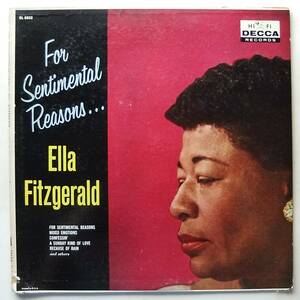 ◆ ELLA FITZGERALD / For Sentimental Reasons ◆ Decca DL 8832 (black:dg) ◆