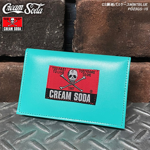 CREAM SODA クリームソーダ　パスケース　PD23GS-15 ミントブルー カードケース・名刺入れ ピンクドラゴン ロックンロール　ロカビリー 