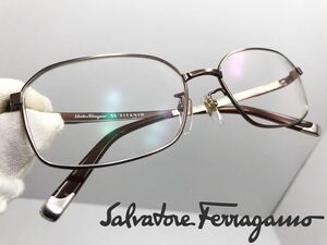 Salvatore Ferragamoフェラガモ メタル チタン製1692T メガネ/サングラス