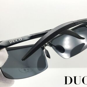 DUCO メタルフレーム 偏光レンズ バネ丁番 サングラス/メガネ