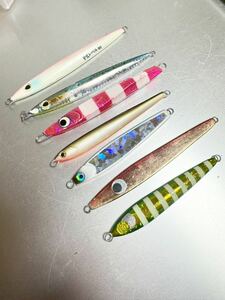 オーナー 撃投ジグレベル 80g／マリア バイラバイラ 130g／バスデイ ナゴメタル／ RISE JIG FLAT／ブランカジグ　まとめて７個セット