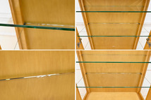 HL16 日本製 作り良い 引出アリ組 スリムタイプ 飾り棚 ガラスキャビネット キュリオケース コレクションケース 引出付 照明完備_画像4
