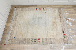 HL30 手織り ギャッペ ギャッベ 絨毯 カーペット ラグ 幅240.5×175.5cm