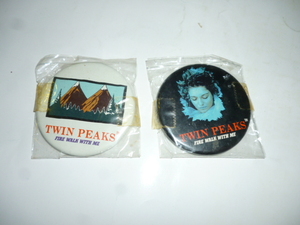 映画 グッズ■TWIN PEAKS ツインピークス■缶バッジ２個■David Lynch デビッドリンチ 海外ドラマ ハリウッド ローラパーマー シェリルリー