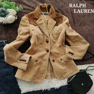 ラルフローレン RALPH LAUREN 牛革使用 上質生地 ジャケットコート