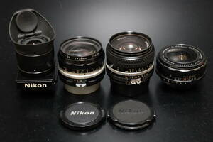 レンズ 4点 Nikon DW-4 NIKKOR-H Auto 1:3.5 f=28mm NIKKOR 50mm 1:1.4 Fish-eye-Takumar 1:4/17
