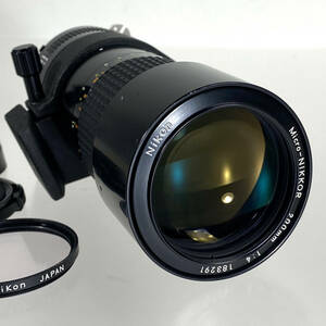 Nikon ニコンMicro Nikkor 200mm 1:4 単焦点望遠マクロレンズ 三脚座リング付き 美品です。