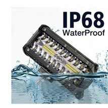 LED ワークライト 作業灯 12V/24V 兼用 120W 6000K 防水 デッキライト 投光器 前照灯 集魚灯 車幅灯 照明 トラック 2個セット 03_画像6