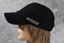 AVIREX アビレックス キャップ ニット帽 帽子 大きい 大きめ メンズ アヴィレックス 14986700-80 ブラック_画像5