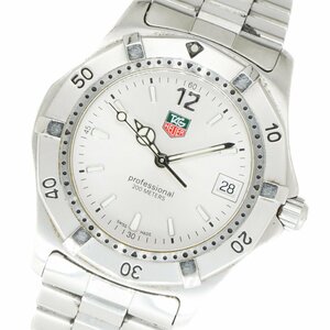 1円 稼働 TAG HEUER タグホイヤー プロフェッショナル WK1112 シルバー 銀 文字盤 SS QZ ブランド 腕時計 クオーツ ウォッチ 1136920231229