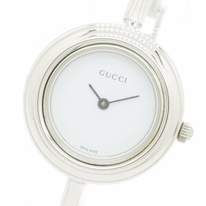 1円 稼働 箱/替えベゼル/保証書付 グッチ GUCCI QZ チェンジベゼル 11/12.2L 白文字盤 レディース 腕時計 クオーツ ウォッチ 112120231205