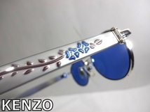 X3L037■本物美品■ ケンゾー KENZO セル&メタル シルバー色&フラワーデザイン サングラス メガネ 眼鏡 メガネフレーム_画像1