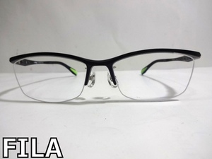 X3L049■本物■ フィラ FILA ハーフリム スポーツ ブラック ブルーライトカットレンズ PC メガネ 眼鏡 メガネフレーム