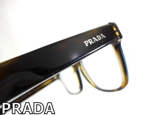 X3L084■本物■ プラダ PRADA イタリー製 べっ甲柄 ブルーライトカットレンズ PC メガネ 眼鏡 メガネフレーム