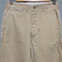 BUZZ RICKSON'S バズリクソンズ 1942 Type ミリタリー ワイド チノパンツ 42khaki size.M31/L34 カーキ M43036Q 裾擦れあり 東洋_画像2