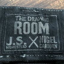 Nigel Cabourn × J.S.HOMESTEAD ナイジェルケーボン THE DRAWING ROOM ヘリンボーン ツイル ワイド ベイカー パンツ size.30 ダークグレー_画像6