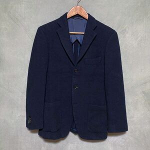 THE SUIT COMPANY × 雑誌Begin MOON社製 生地 ウール ツィード 柔らかい着心地 3B テーラード ジャケット size.170cm-6Drop (M) ネイビー