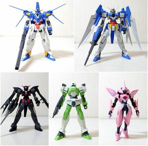 ザ8【80】1円～ ガンプラ HG 1/144 塗装済み 完成品 エイジ まとめ / AGE2 ダークハウンド AGE3 シャルドール改 ファルシア