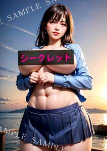 『高品質・高精細』アートポスターA4サイズ 美女 グラビア 巨乳 爆乳 グラビア ヌード ART-1655