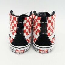 美品 VANS メンズ ハイカット スニーカー Skate Sk8-Hi Reis 28.0㎝ レッド×チェック スケートハイ　_画像6