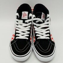 美品 VANS メンズ ハイカット スニーカー Skate Sk8-Hi Reis 28.0㎝ レッド×チェック スケートハイ　_画像3