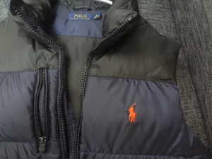 美品 POLO RALPH LAUREN ポロラルフローレン ダウンベスト ジャケット 色 ネイビー×ブラック 紺 黒 ダウンジャケット