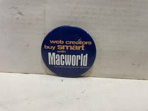 缶バッチ　マック　Mac Macworld 