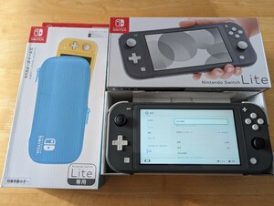 Nintendo Switch Lite グレー 任天堂 スマートポーチ付き 動作確認済み