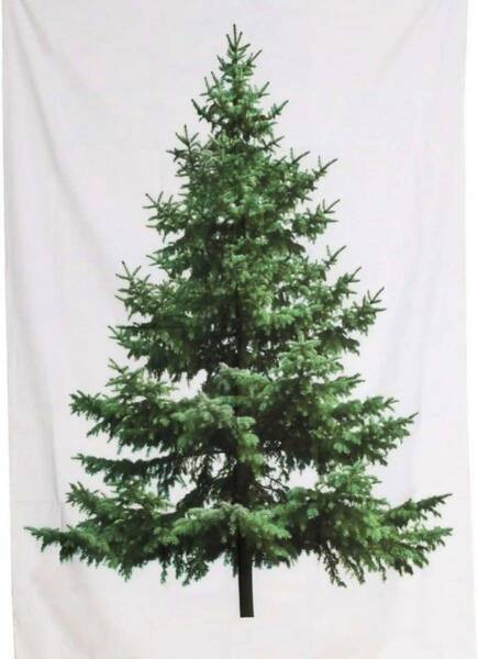 クリスマスツリー タペストリー （飾付用ゴールド安全ピン付150cm×100cm