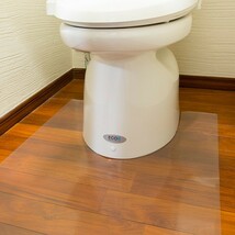 トイレマット 抗菌 ロング 長い 幅広 大型 大きいサイズ 透明 90×140cm 厚み 1mm 薄い 塩ビ クリア ビニール 日本製_画像7