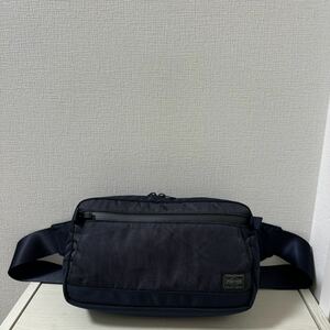 【大幅値下げ】【新品同様】定価25300 PORTER DARK FOREST ポーター　ダークフォレスト　ボディバッグ（L) ネイビー　ウエスト　迷彩　カモ