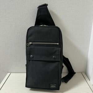 【新品同様】定価33,000円 PORTER ポーター スモーキー SMOKY ボディバッグ 592-07531 ブラック　黒　ワンショルダー　ウエスト