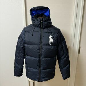 【新品】サイズXS POLO RALPHLAUREN ポロ ラルフローレン　ダウンジャケット　ネイビー　ビッグポニー