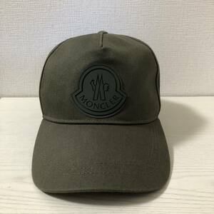 【大幅値下げ】【新品同様】モンクレール MONCLER キャップ　ベレット　BERRETTO BASEBALL カーキ　帽子