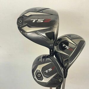 K437-K22-5600 Titleist タイトリスト ゴルフクラブ 3本セット TS2 9.5/15/18° Speeder 519 フレックスS 男性右利き用 ヘッドカバー付 ⑦