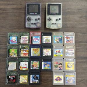 L621-K46-914 NINTENDO 任天堂 GAMEBOY ゲームボーイ まとめ セット カラー本体/2点 CGB-001 カセット/20点以上 ポケモン ハム太郎 他 ⑦