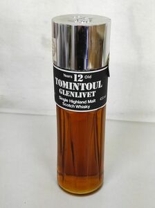 J912-K50-209 TOMINTOUL GLENLIVET トミントール グレンリベット 12年 シングルモルト スコッチ ウイスキー 750ml 43% 古酒 未開栓 ⑦