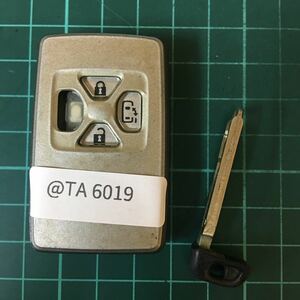 @TA6019 点灯 271451-0500 トヨタ 純正 キーレス リモコン スマートキー アルファード ヴェルファイア ヴォクシー ノア等4ボタン