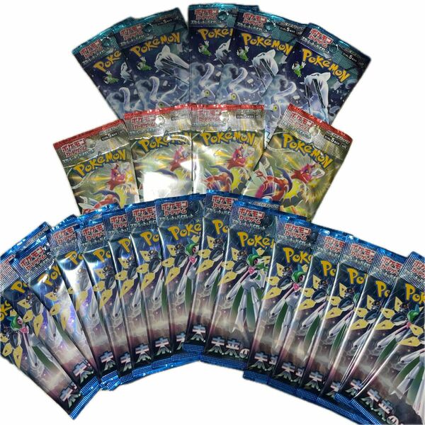 ポケモンカードゲーム スカーレット4パック　未来の一閃17パック　スノーハザード5パック