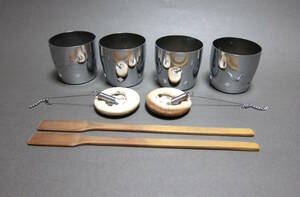 サイフォンコーヒー　器具　竹へら　濾過器　ステンレス製　カップ　コーヒーサイフォン　用具