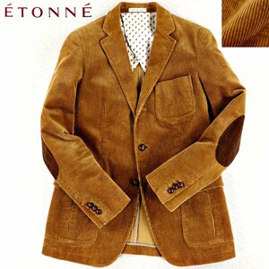  beautiful goods universal Language ETONNEe tone corduroy elbow patch hunting tailored jacket L basket button 