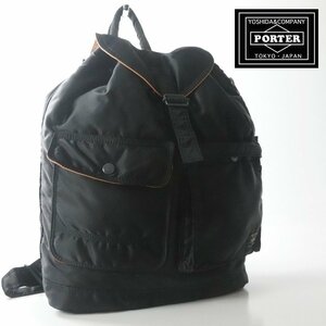 美品 日本製 吉田カバン PORTER ポーター TANKER タンカー ナイロンツイル バックパック 黒 ブラック リュック【定価￥29,700-】