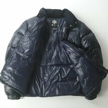 超肉厚 極暖！美品 BEAMS ビームス HIGH QUALITY DOWN ダウンジャケット 紺 ネイビー S メンズ アウター ブルゾン【参考価格￥36,300-】_画像3