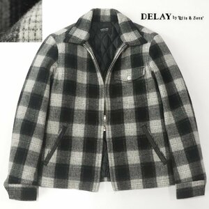 極美品 DELAY by Win＆Son ディレイ メルトンウール バッファローチェック C.P.O. ジャケット 中綿入り JP:M【参考価格￥52,800-】