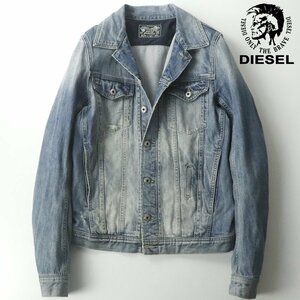 美品 正規品 DIESEL ディーゼル ヴィンテージ加工 デニム トラッカージャケット インディゴ M Gジャン メンズ 【参考価格￥45,250-】