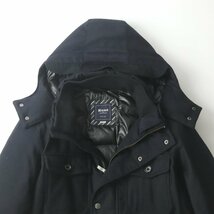 極美品 KENT IN TRADITION ケント シベリア産ダック使用 サキソニーウール ダウンジャケット 紺 ネイビー S パーカ メンズ_画像2