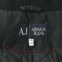 美品 ジョルジオ・アルマーニ ARMANI JEANS ナイロンツイル パディングジャケット 48 JP:L ブルゾン 中綿入り メンズ 裏キルティング_画像5