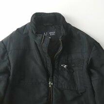 美品 ジョルジオ・アルマーニ ARMANI JEANS ナイロンツイル パディングジャケット 48 JP:L ブルゾン 中綿入り メンズ 裏キルティング_画像2